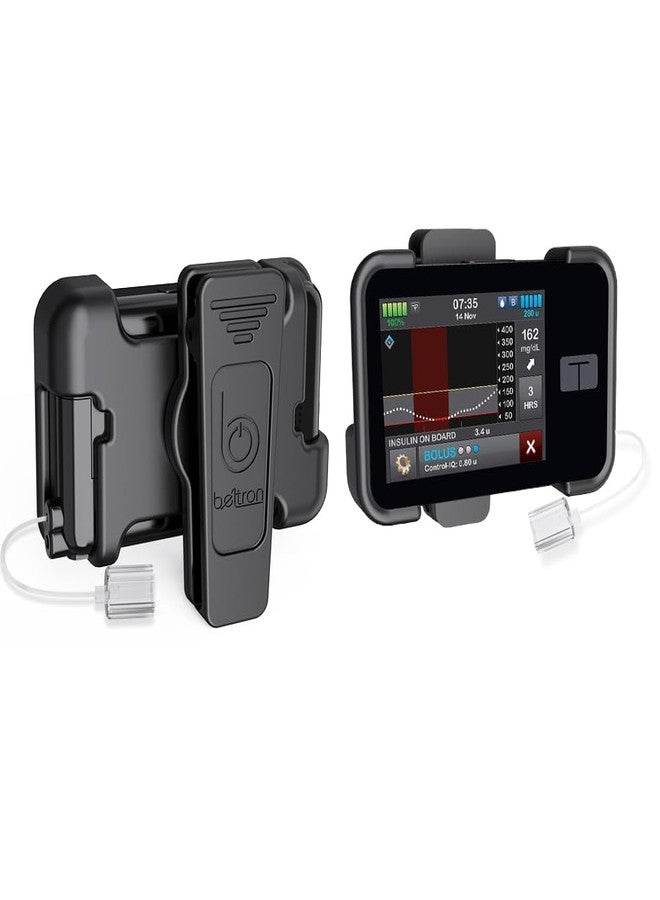 مشبك حزام BELTRON لمضخة Tandem t:Slim X2 (حافظة مشبك دوارة قوية ومتينة لمضخة الأنسولين Tandem Diabetes Care TSlim X2) - أسود - Image 3